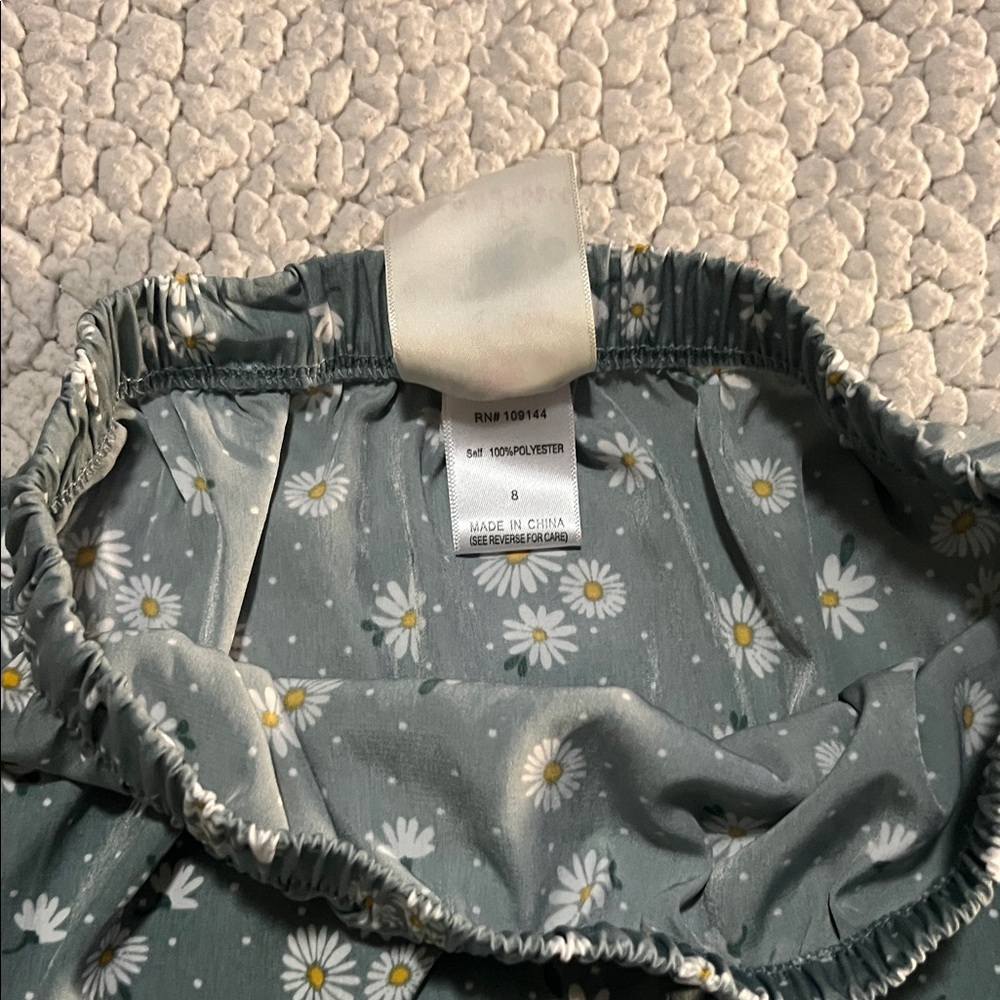 Floral A-Line Skirt in Blue - Picture 2 of 3